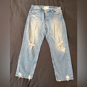 MOTHER Distressed Light Blue Jeans